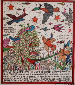 Birds in the Bible: Habitat for Humanity Poster by Howard Finster