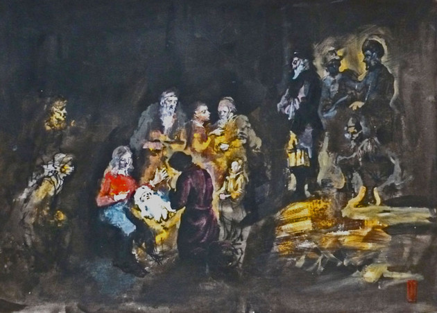 Hope (Homage to Rembrandt), Hari Mitrushi Sacred Art Pilgrim