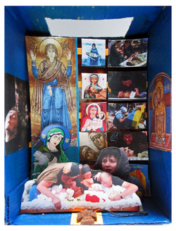 Collage Story Box: Ukrainian Pieta by John Kohan