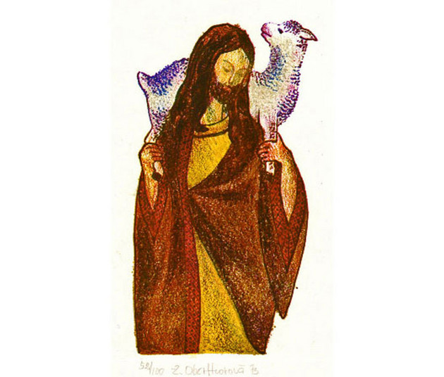 The Good Shepherd, Zuzana Oberthorova Sacred Art Pilgrim