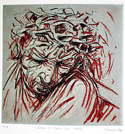 Christ Portraits by Peter Howson: Jesus is Carrying the Cross