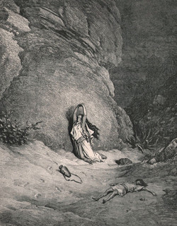 Ways in the Wilderness: Hagar in the Wilderness by Gustave Dore
