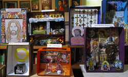 Collage Story Boxes from the Sacred Art Pilgrim