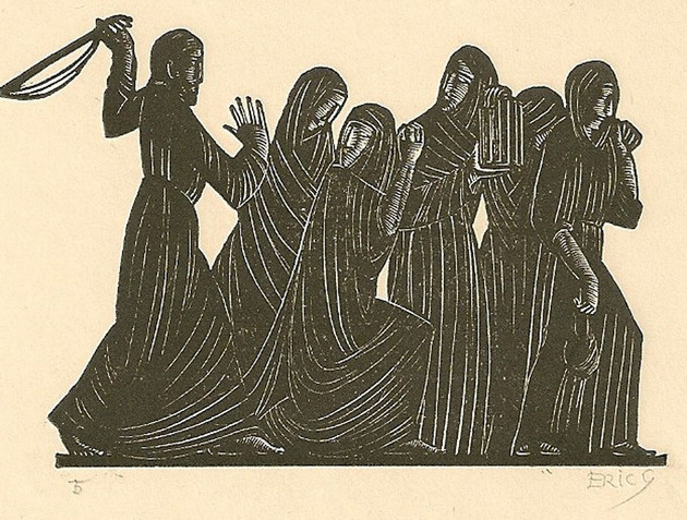 Christ & the Money Changers I, Eric Gill Sacred Art Pilgrim