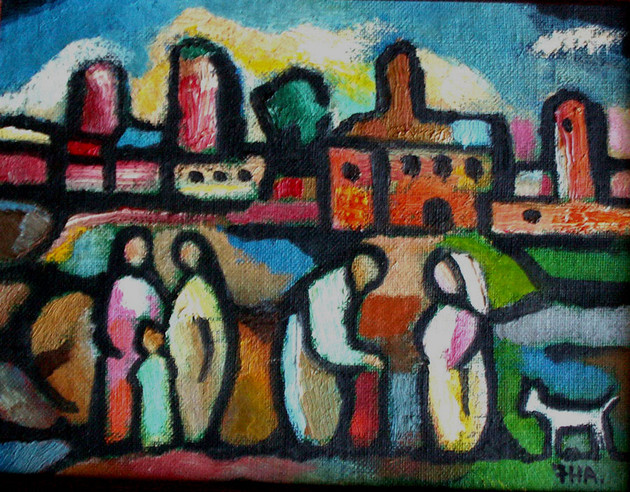 Biblical Landscape II, Frank Humphrey Allen Sacred Art Pilgrim