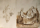 The Supper at Emmaus (with working sketches)