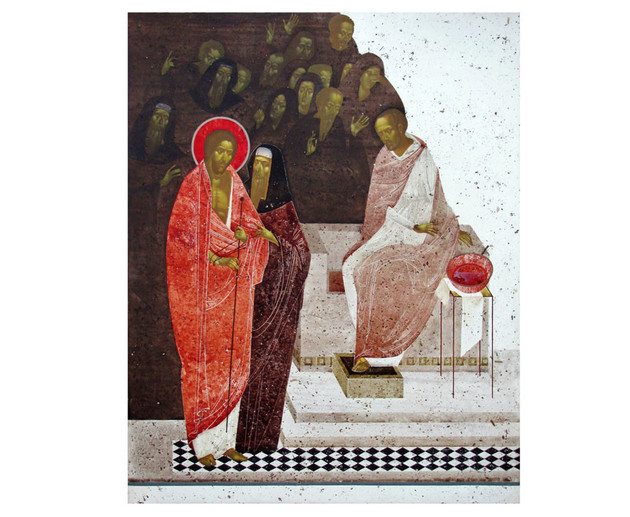 Pilate Condemns Jesus to Death, Ivanka Demchuk Sacred Art Pilgrim