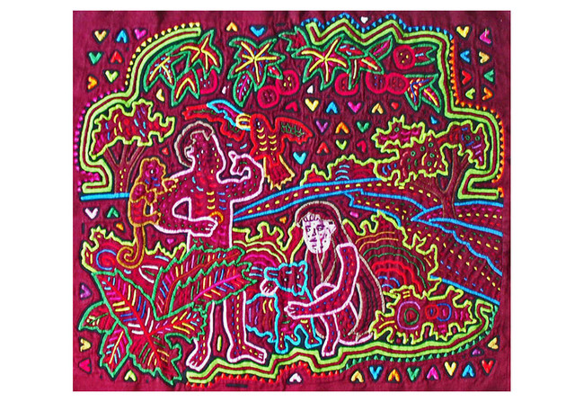 Adam and Eve in the Garden of Eden, Unknown Kuna Artist Sacred Art Pilgrim