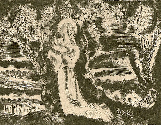 Christ in Gethsemane , Hermine David Sacred Art Pilgrim