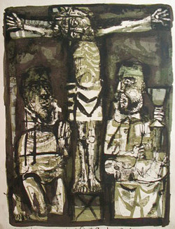Picture in Focus: Christ on the Cross Lithograph by Paul Aizpiri