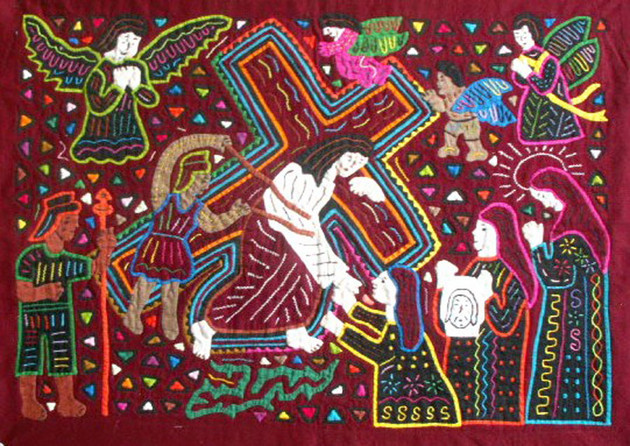 The Sixth Station of the Cross, Unknown Kuna Artist Sacred Art Pilgrim