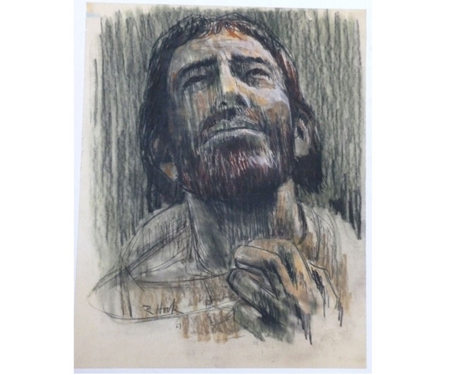 Head of Christ, Richard Hook Sacred Art Pilgrim