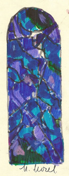 Stained Glass Study (blue, purple)