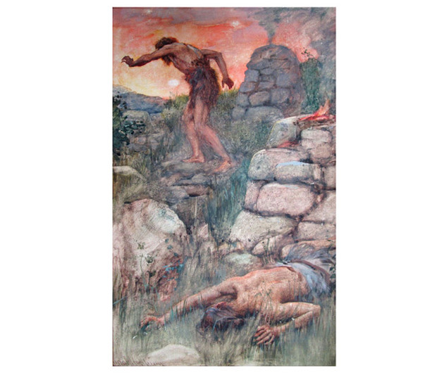 Cain and Abel, Harold Copping Sacred Art Pilgrim