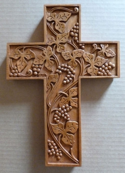 Pictures in Focus: Two Crosses Made from Mahogany