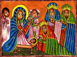 Picture in Focus: Leather Painting of the Three Kings by Unknown Ethiopian Artist