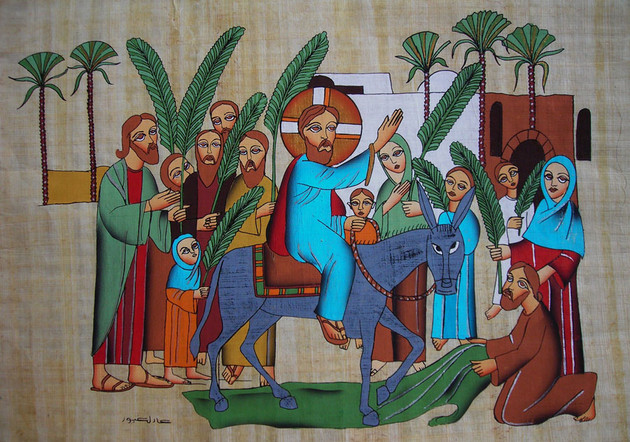 The Triumphal Entry, Unknown Egyptian Artist Sacred Art Pilgrim