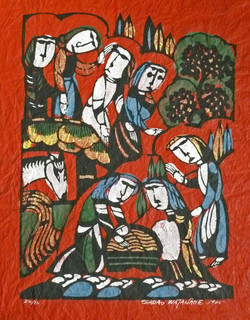 Picture in Focus: Stencil Print of the Nativity by Sadao Watanbe