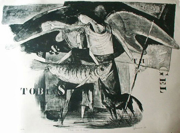 Tobias & the Angel, Benton Spruance Sacred Art Pilgrim