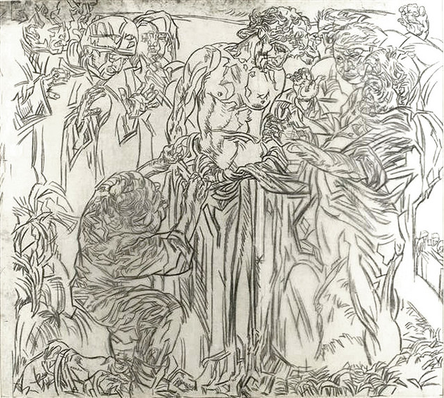 Station X: The Disrobing of Christ, Frank Brangwyn Sacred Art Pilgrim