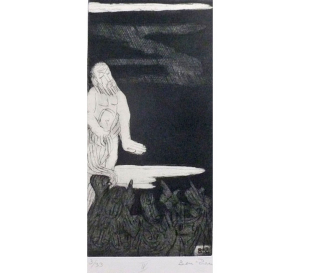 The Clash (PLate IV), Ben-Zion Sacred Art Pilgrim