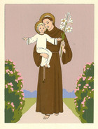 St. Anthony & Christ Child (Mauve)