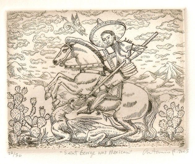 Saint George was Mexican, Artemio Rodriguez Sacred Art Pilgrim