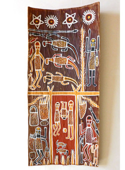Picture in Focus: Australian Aboriginal Nativity Bark Painting 