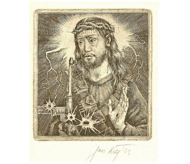 The Warrior Jesus, Jan Krejci Sacred Art Pilgrim