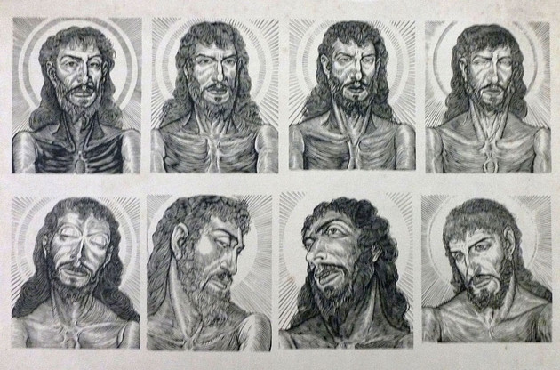 Faces of Jesus, Louis Jou Sacred Art Pilgrim