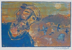 Picture in Focus: Francis of Assisi Monotype by Michael Vargas