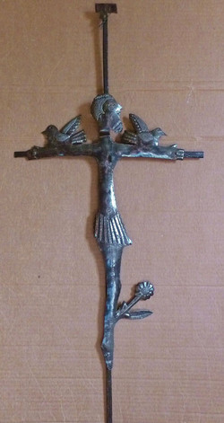 Picture in Focus: Recycled Oil Drum Crucifix by Michee Ramil Remy