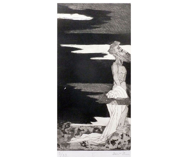 Turned Away (Plate V), Ben-Zion Sacred Art Pilgrim