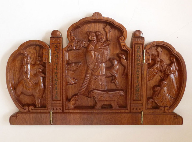 Nativity Triptych, Zhang Wan Long Sacred Art Pilgrim