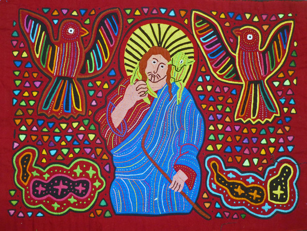 The Good Shepherd, Unknown Kuna Artist Sacred Art Pilgrim