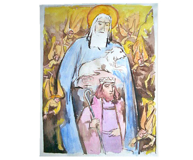 The Lord is My Shepherd, Otto Schubert Sacred Art Pilgrim