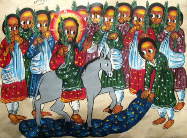 The Triumphal Entry, Unknown Ethiopian Artist Sacred Art Pilgrim