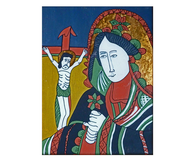 Our Lady of Sorrows, Unknown Romanian Artist Sacred Art Pilgrim