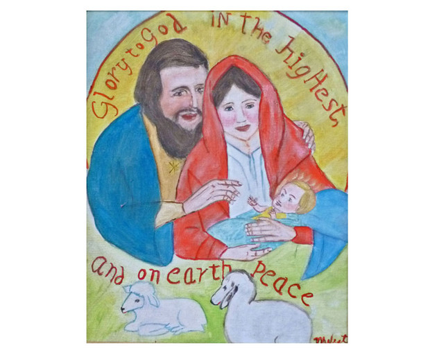 The Holy Family, Myrtice West Sacred Art Pilgrim