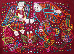 Pictures in Focus: Two Angel Molas by Unknown Kuna Artists