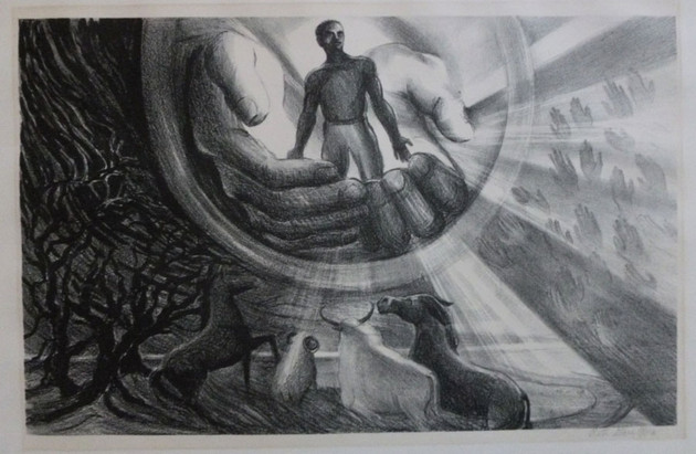 Right in the Palm of God’s Hand, Ruth Starr Rose Sacred Art Pilgrim