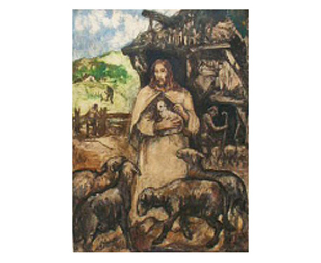 For These Sheep I Lay Down My Life, Eugene Higgins Sacred Art Pilgrim