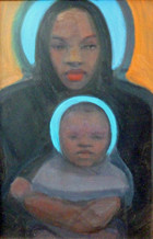 Madonna and Child (with blue halo)