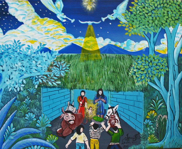 Birth of the Messiah, Jose Ignacio Fletes Cruz Sacred Art Pilgrim