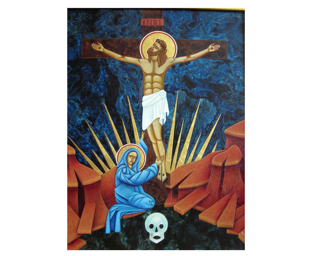 The Crucifixion, Jodi Simmons Sacred Art Pilgrim