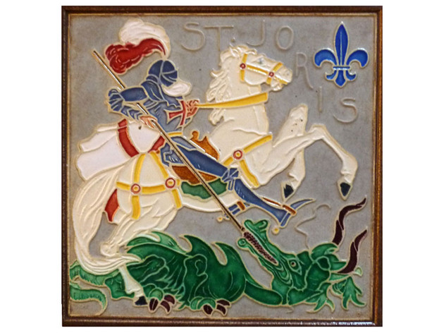 St. George the Dragon Slayer, Unknown Dutch Artist Sacred Art Pilgrim