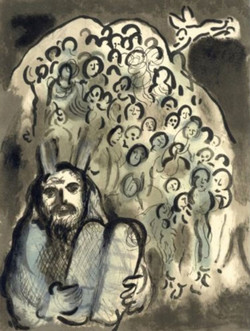 Ways in the Wilderness: Moses and His People by Marc Chagall