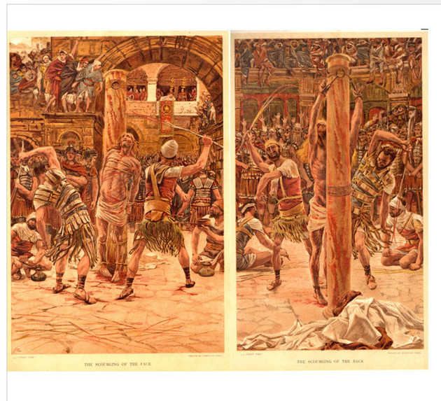 The Scourging of Christ, J. James Tissot Sacred Art Pilgrim