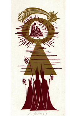 Pictures in Focus: Three Linocuts of the Adoration of the Magi by Ladislav Rusek