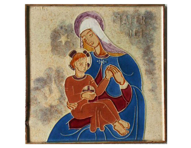 Madonna and Child, Westraven Ceramic Tile Sacred Art Pilgrim